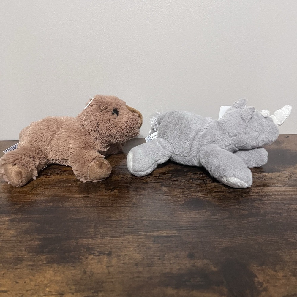 Aurora Mini Flopsie Capybara And Rhinoceros 8" Plush - Picture 2 of 5